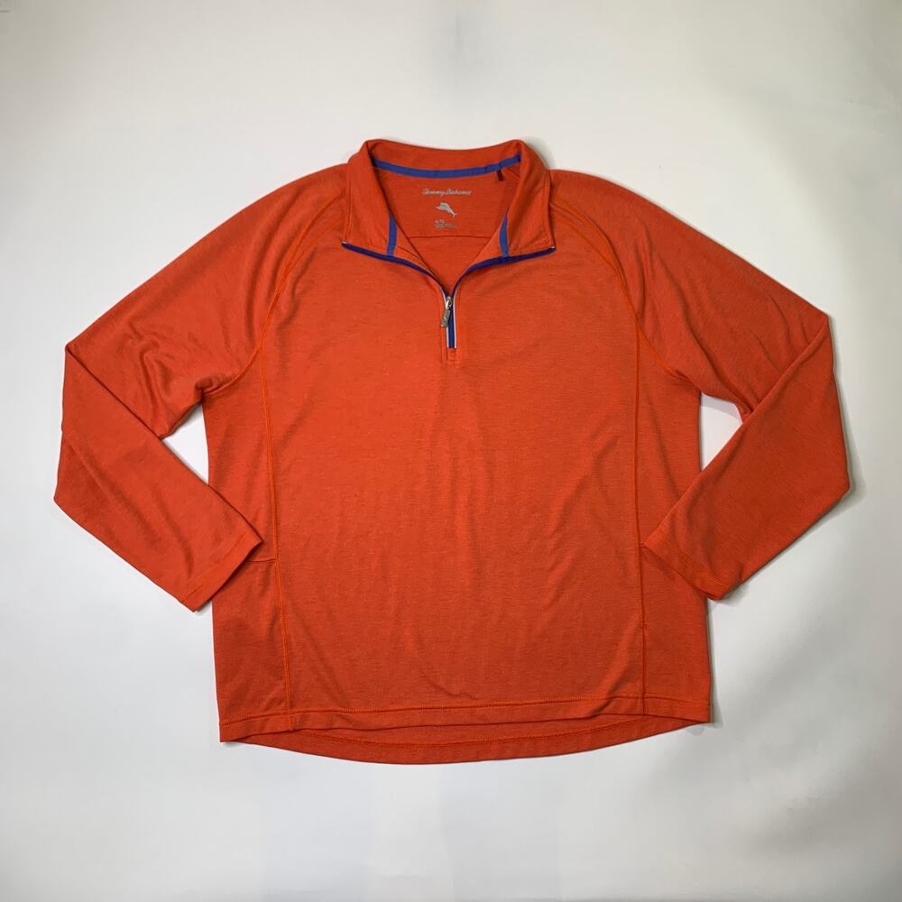 Tommy Bahama Sweatshirt Mens XL Extra Large Firewall Quarter Zip Pullover Mock - Picture 2 of 10